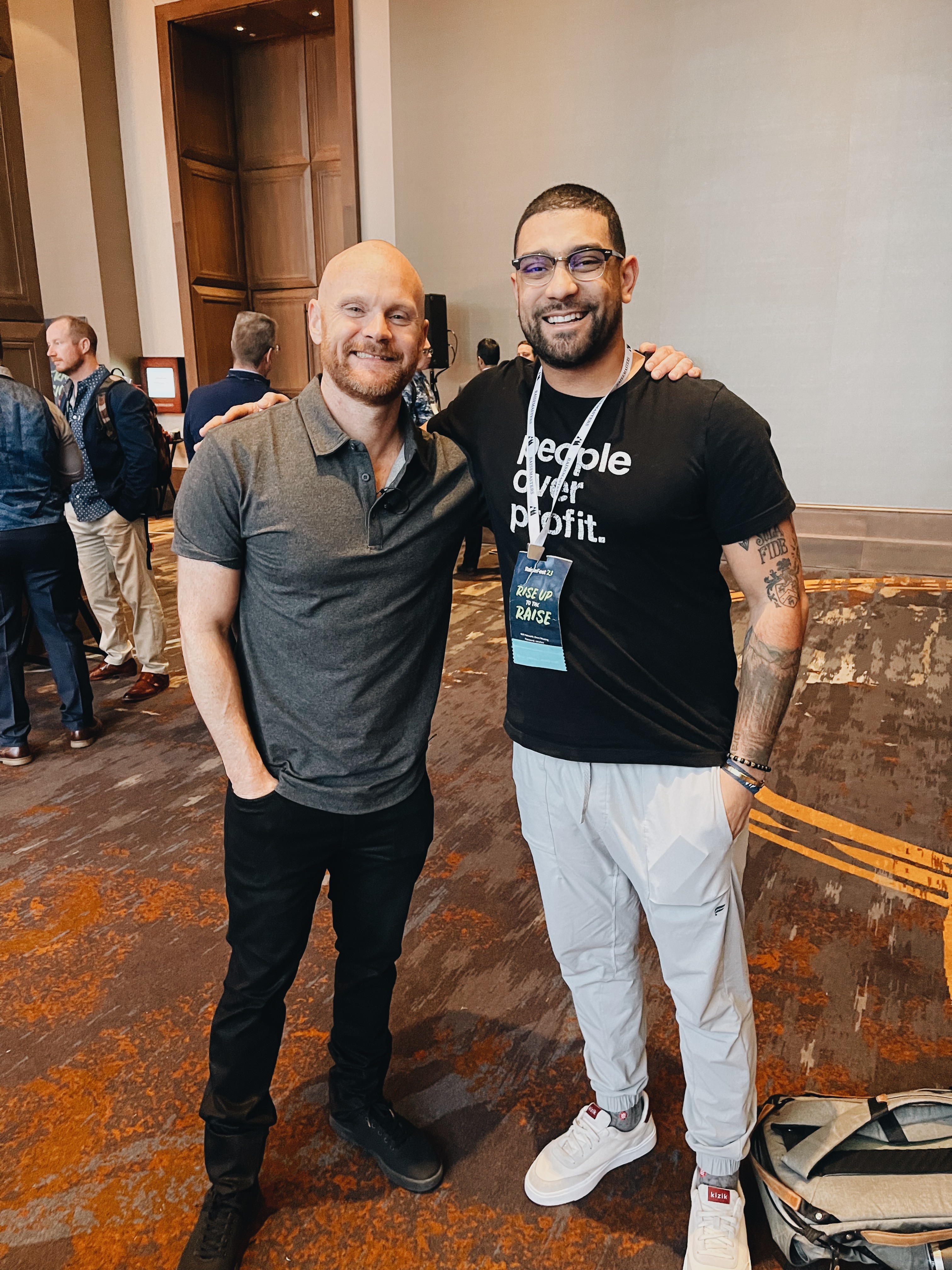 Devin with friends at event