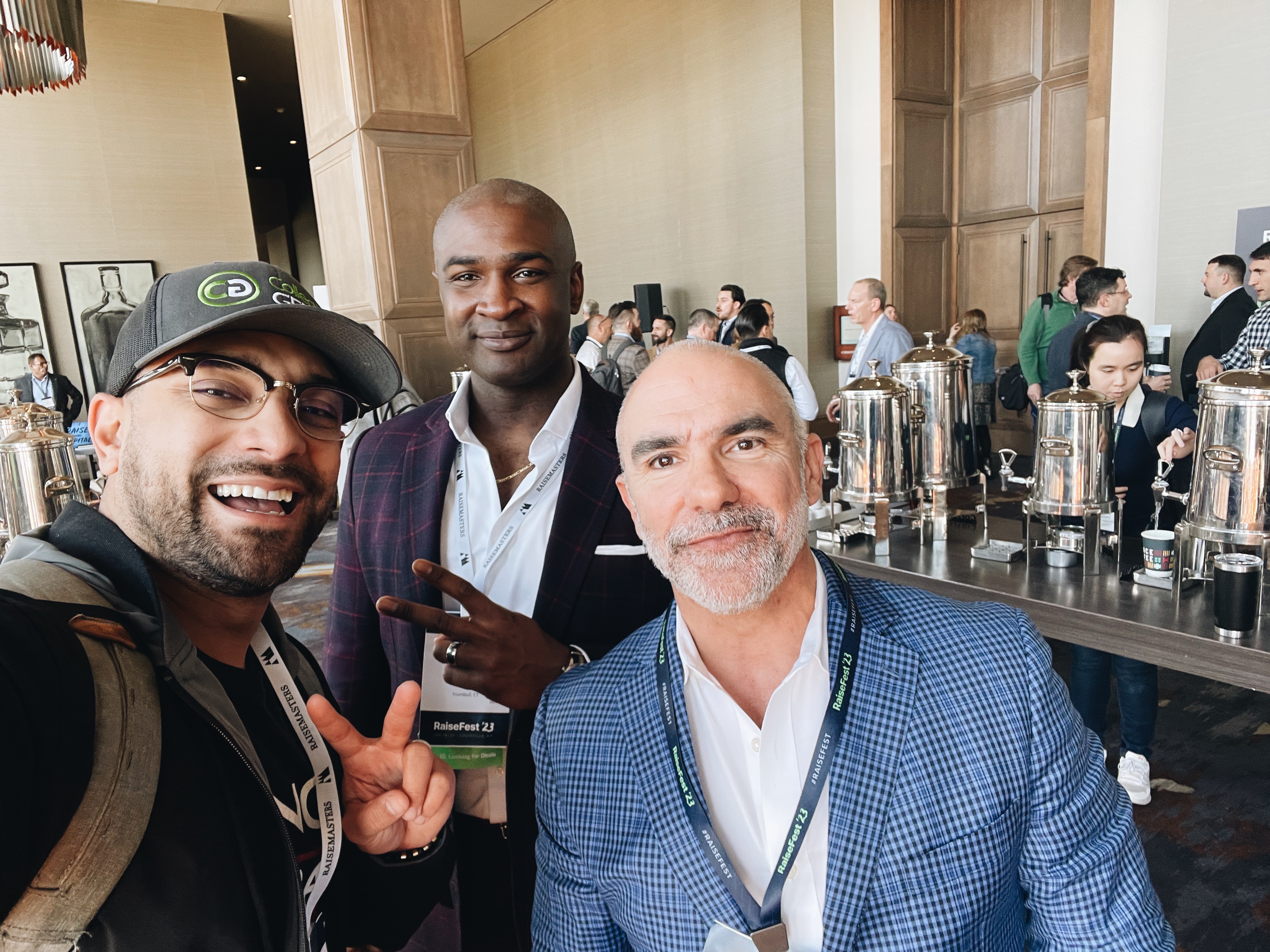 Devin networking at conference