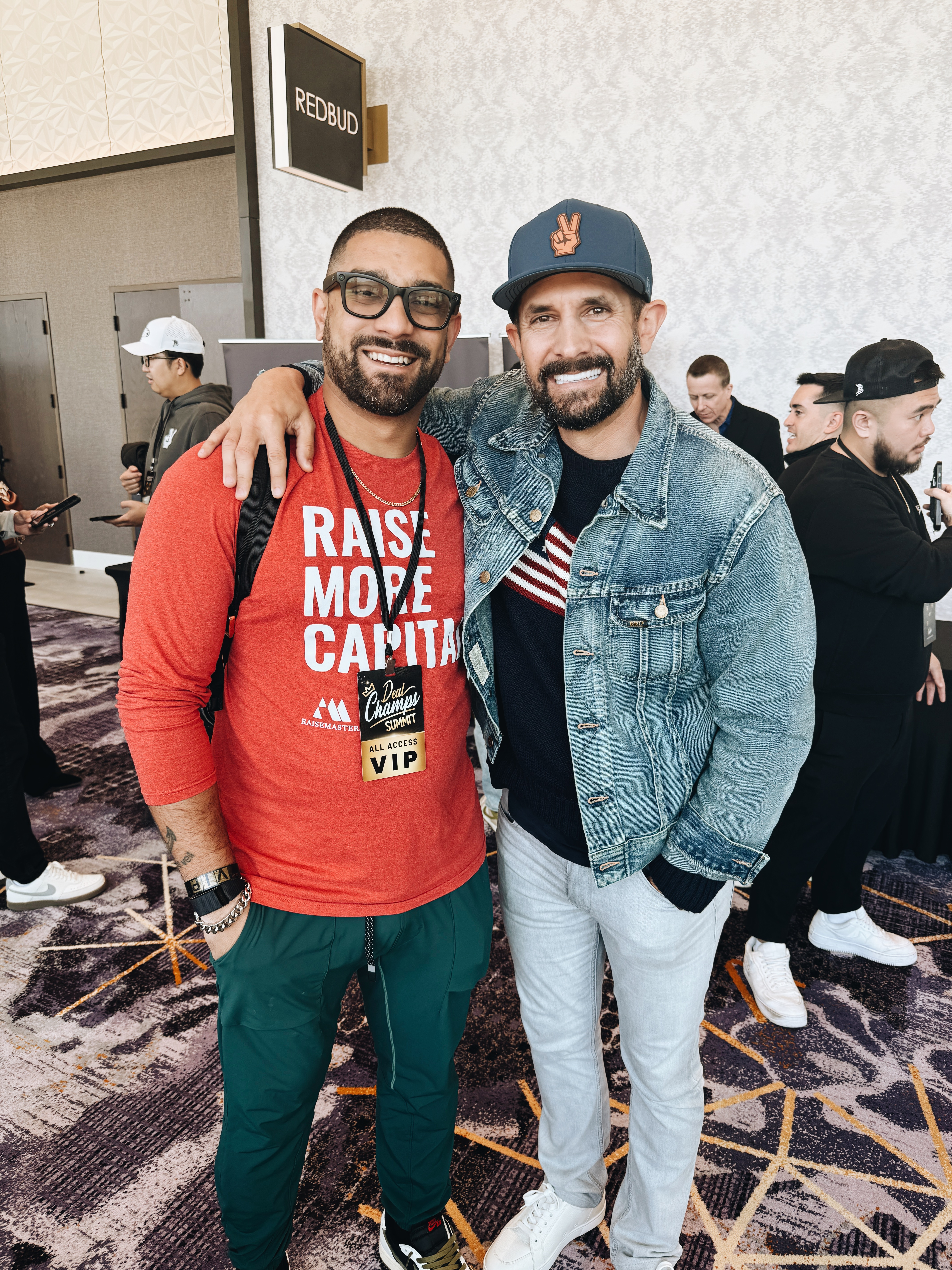 Devin networking at conference